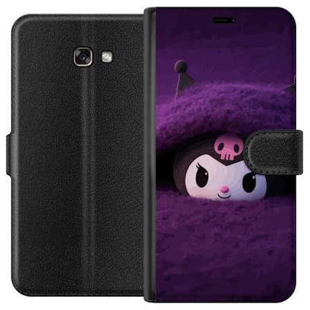 Kompatibelt Lommeboketui til Samsung Galaxy A3 (2017) Kuromi i et lilla fluffete miljø med en mystisk kawaii-design.
