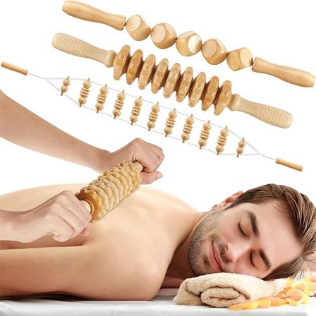 Træ Massage Værktøjer Anti Cellulite Massager Håndholdt Cellulite Massage Rulle Lymfedrænage Massage Værktøjer