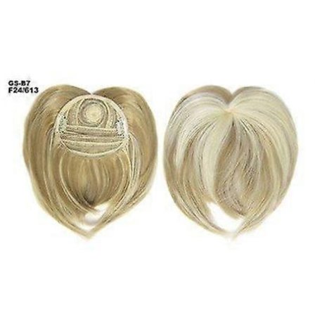 Hår af menneskehår til kvinder. Hårtoppe med clips i toppen med pandehår, hår extensions paryk til tyndere hår