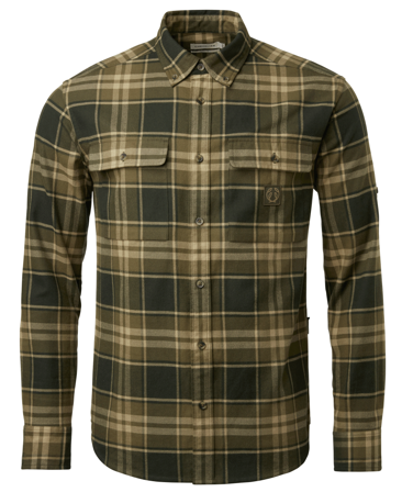 Chevalier Heron Flannel Shirt Men Evergreen Checked