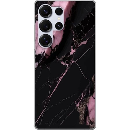 Kompatibelt Mobilskal till Samsung Galaxy S25 Ultra Svart rosa marmor