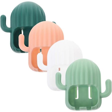 4 stk. veggmontert tannbørsteorganisator elektrisk tannbørsteholder for baderom tannbørsteladerholder veggmontert