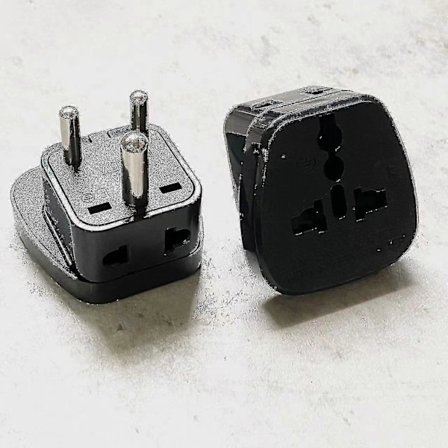 Indien Sri Lanka Typ D Reseadapter Med 2 Strömuttag Svart Färg 1 Till 2 Till UK US AU Vägguttag Strömkontakt -jx [db]
