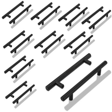 20 stk. 160 mm sorte køkkenskabsgreb - Møbelbeslag - køkkenskabsgreb