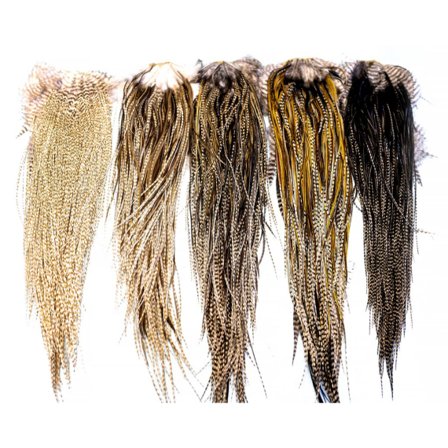 Whiting Heritage Hackle Saddle - Grizzly Variant