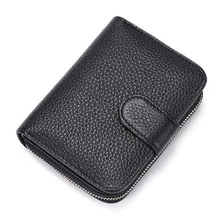 Kreditkortshållare, 10 fack Buffalo läder körkort hållare, plånbok för män kvinnor