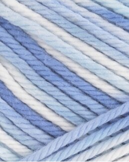 Garn Øko Bomull Blå multi - Dale Garn