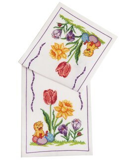 Stickpackung Läufer Osterfarben