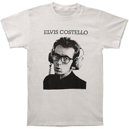 Hi Fidelity Elvis Costello Stereophonic Slim Fit T-shirt för män Silver