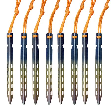 Teltstifter, 6 pakker titan lette teltplugger, bakke