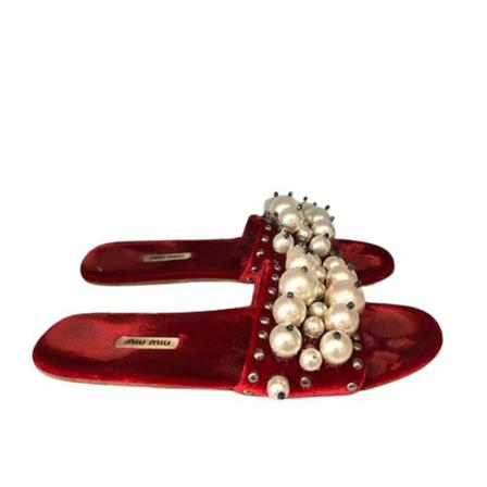 Miu Miu Pre-owned, Mules T.39 Rood, Dames, Maat:39 EU