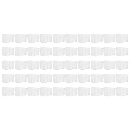 50 stk DIY plast stearinlysform gjennomsiktig varmebestandig stearinlysfremstillingsbeholder tilbehørHjerteform