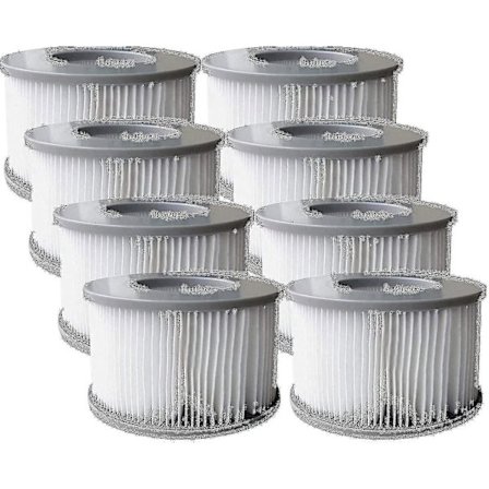 Pakke med 8 erstatningsfilterpatroner til Mspa oppblåsbar basseng, Ruikalucky jacuzzi