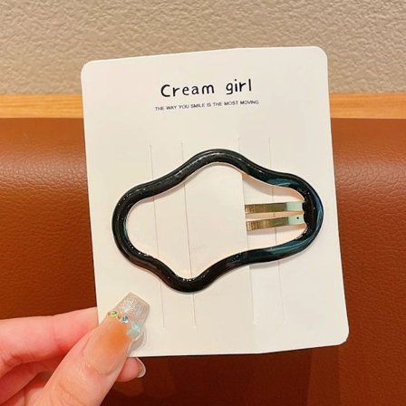 3 STK Skyformede hulklemme Hårklemmer på siden SVART