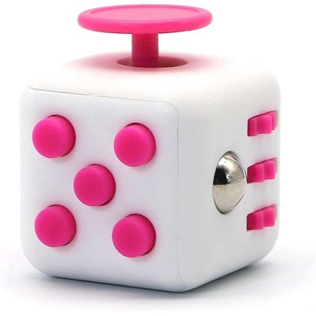 Fidget Cube - Stressi ja ahdistuksen lievittäjä - Ihanteellinen aikuisille ja lapsille [Lahjaidea] [Rentouttava lelu] (Vaaleanpunainen)