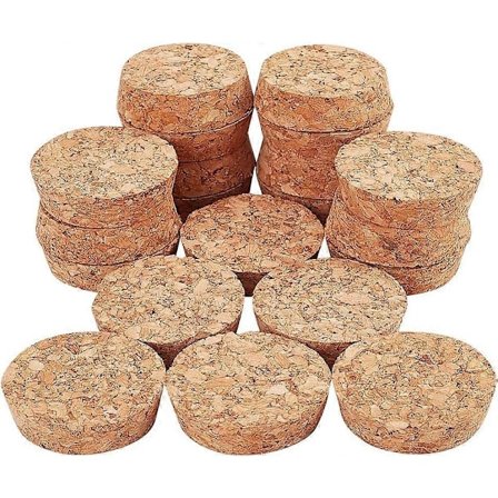 20 stk. koniske korkpropper, holdbare trækorkpropper til vinflasker