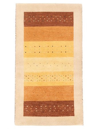 Gabbeh Indisch Fine Teppich 91X164 Beige/Orange Wolle, Indien