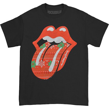 The Rolling Stones Unisex Adult Tongue Jul T-Shirt L Svart
