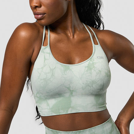 ICANIWILL Define Seamless Tie Dye Sport-bh Grön