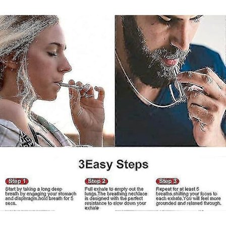 Stop Rygning Halskæde, Angst Fløjte Halskæde, Åndedræts Halskæde Stop Rygning, Stress Relief Mindful Halskæde, Medita