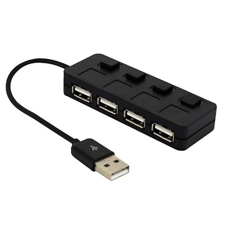 Super Snabb USB 2.0 Hub Multi USB-delare 4-ports Expander 12V Strömförsörjning {Db}