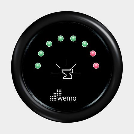 Septiktanksinstrument 8 LED svart