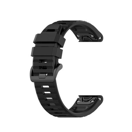 Silikoninen ranneke Garmin Fenix ​​​​6 - 22 mm - musta