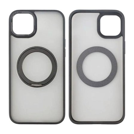 iPhone 15 Plus Skal med MagSafe Stativ Rvelon - Svart