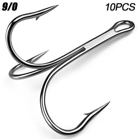 10ST/ Set Fishhooks Högkolstål 9/0 9/0 9/0