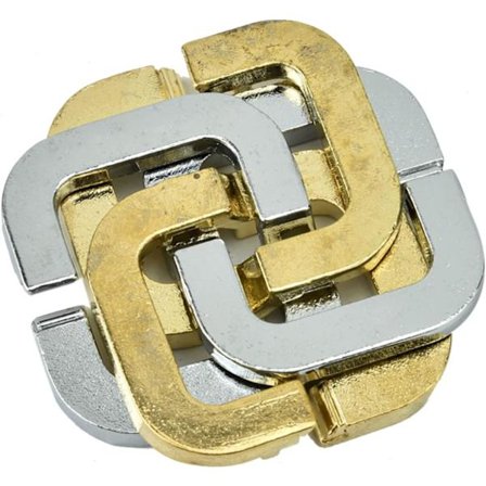 Hjerne Teaser Puzzle, Metal Wire Puzzle Sæt Hjerne Teaser IQ Test D