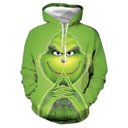 Anime 3D Digital Print The Grinch The Grinch Hoodie til mænd og kvinder - Forår og Efterår