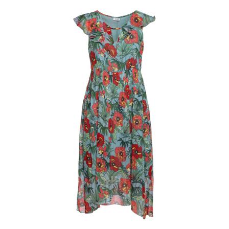 Liu Jo, Papaveri fantasy dress Niebieski, Kobieta, Rozmiar: S