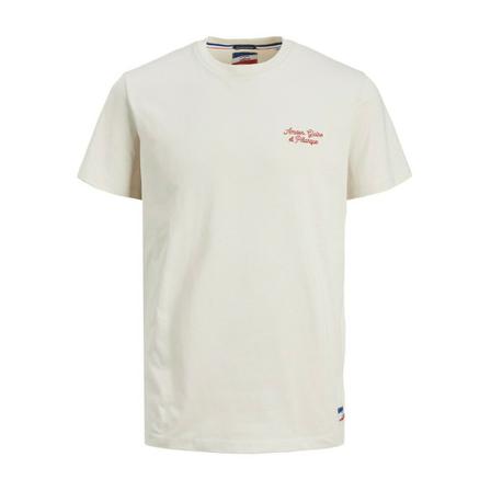 Jack & Jones, T-shirt Jorpandolfi Lbss 22 Beige, Heren, Maat:XL