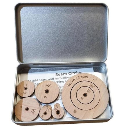 Jenerates Sømsirkler, Quilte-mal i Tresirkel, Sirkelmal Quilte-linjaler og Mal