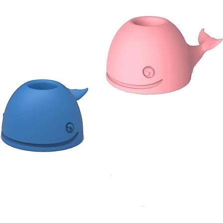 2 STK Mini-tandbørsteholder, sød tegneserietandbørsteholder til børn, silikonetandbørstestativ til toiletbordplader