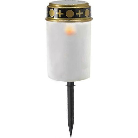 Solcelle gravlys med automatisk av/på, realistisk flimrende LED-lys for minnesmerker