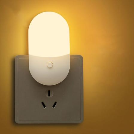 Nattlyspkontakt, LED-nattlampe med nattlys for barn White