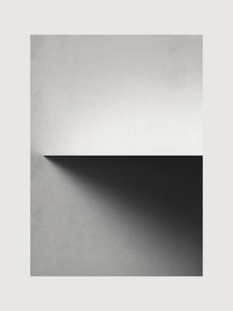 Abstrakt svartvit poster av gradient skuggstudie | Kunstary.com, 50x70 cm