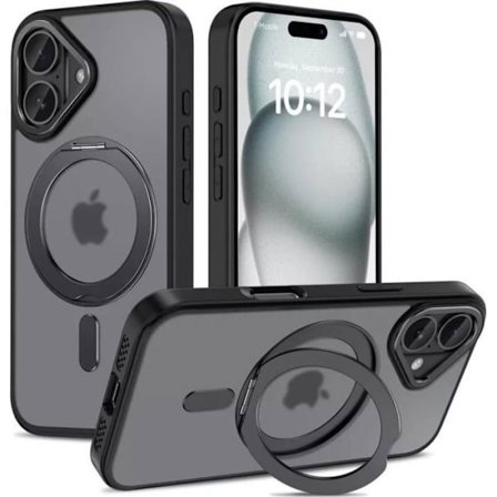 Mobilskal - bumper till mobil Tech-protect MAGRING MAGSAFE IPHONE 16 SVART MAT