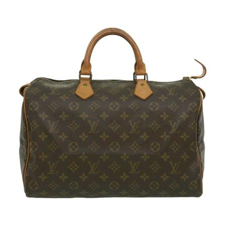 Louis Vuitton Vintage Pre-owned Speedy 35 Monogram HandTas , Bruin , Dames , Maat: ONE Size Vintage Tassen