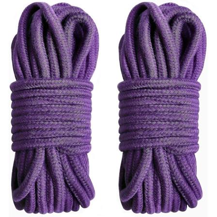 2 stk Lilla bomullstau 8mm Multi Purpose Sterk myk bindesnor for camping