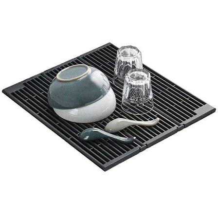 1 stk. Sammenklappelig køkkenvask afløbsbakke med stænksikkert design til service og redskaber, perfekt til bordplader, barer og køkkener