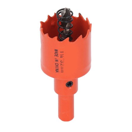 Højhastighedsstål Bimetal Hulsav Bor med Dorn til Træ og Metal 1-1/4 tommer 32 mm