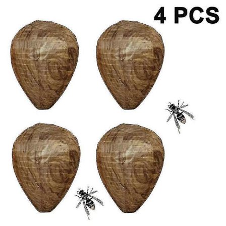 4 Stykker Vanntette Vepsereir Lokkeduer Hengende Hornet Avskrekkende Midler Falskt Stoff Vepsereir Ikke-giftig Bie Lokkedue Avskrekkende For Hjem Og 