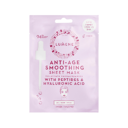 Lumene Anti-Age Smoothing Sheet Mask Ansiktsmask & peeling Dam 1 PCS