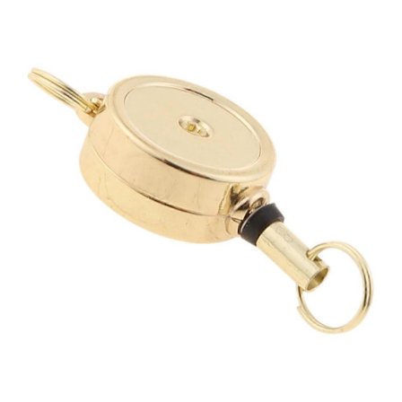 5 Farver Udtrækkelig Nøglering ID-Kortholder Rullebadge Nøglering til Rygsække [DB] Lys Guld