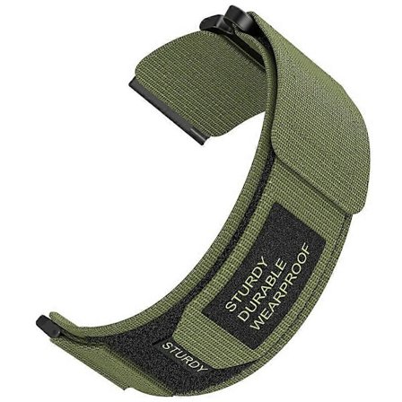 24mm Nylon Klokkereim for Suunto 9 7 Spartan Sport Wrist HR Baro Løkke Feste Stropp - Grå (FMY)