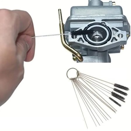 15 delar förgasare rengöring borste set förgasare kol smuts jet rengörare verktyg kit