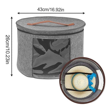 Hatteæske Stor Kapacitet Foldbar Støvtæt Hatteopbevaringspose Med Synligt Vindue Til Mænd Kvinder Hat Rejse Hjem Kollegieopbevaring G1y5