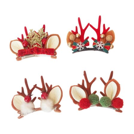4 stk. julehårspenner Hårtilbehør for Cosplay Barn Voksne Strand